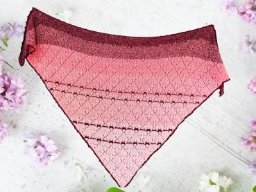 Dreieckstuch Fliederknopsen - Strickset