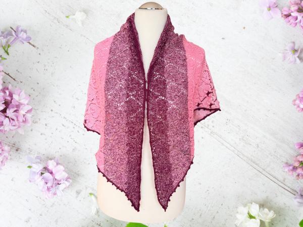 Dreieckstuch Fliederknopsen - Strickset